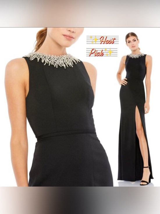 Mac Duggal Dresses & Skirts - Mac Duggal | Sleeveless Rhinestone Collar Column Gown 26516